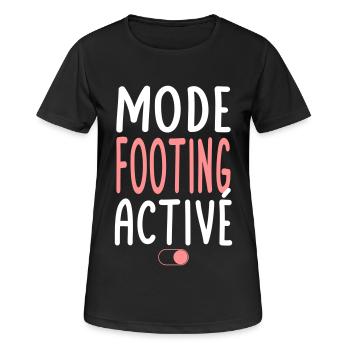 Mode Footing activé - Idée cadeau - T-shirt respirant Femme - noir - Devant - AI Model Female 172 light (172cm)