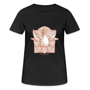 Le coq de Vitruve3 - T-shirt respirant Femme - noir - Devant - AI Model Female 172 light (172cm)