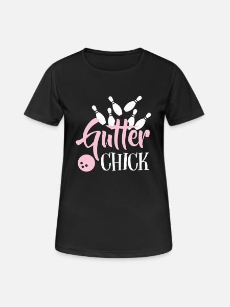 Bowling - Frauen T-Shirt atmungsaktiv - Schwarz