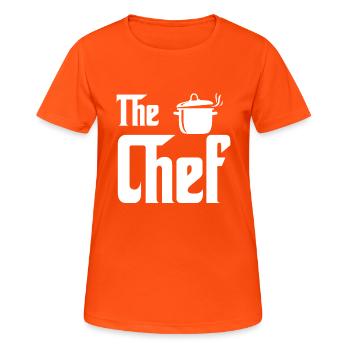 cuisine - T-shirt respirant Femme - orange néon - Devant - AI Model Female 172 dark (172cm)