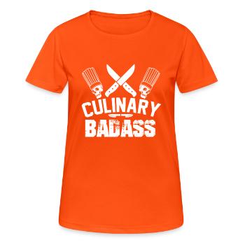 cuisine - T-shirt respirant Femme - orange néon - Devant - AI Model Female 172 dark (172cm)
