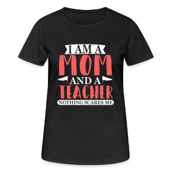 professeur - T-shirt respirant Femme - noir - Devant - AI Model Female 172 light (172cm)