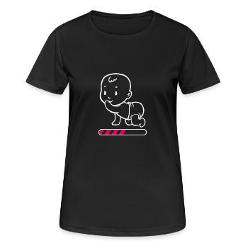 pregnancy - Women's Breathable T-Shirt - black - Front - AI Model Female 172 light (172cm)