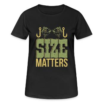 Angeln - Frauen T-Shirt atmungsaktiv - Schwarz - Vorne - AI Model Female 172 light (172cm)