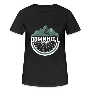 Slopestyle vélo de descente saute la saleté - T-shirt respirant Femme - noir - Devant - AI Model Female 172 light (172cm)