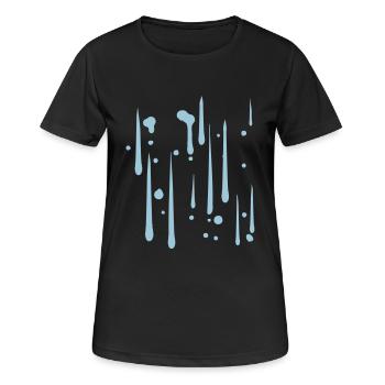 gouttes de pluie graffiti spray cool tenir noir - T-shirt respirant Femme - noir - Devant - AI Model Female 172 light (172cm)