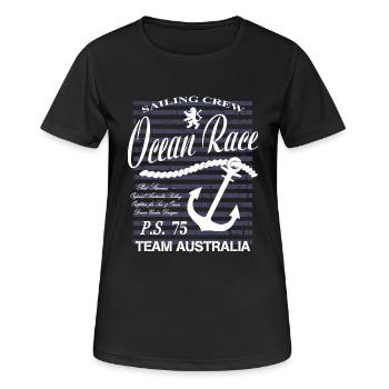 Ocean Sailing Race - Women's Breathable T-Shirt - black - Front - AI Model Female 172 light (172cm)