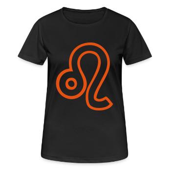 Löwe Sternzeichen - Frauen T-Shirt atmungsaktiv - Schwarz - Vorne - AI Model Female 172 light (172cm)