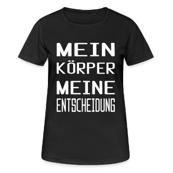 Mein Körper Meine Entscheidung - Frauen T-Shirt atmungsaktiv - Schwarz - Vorne - AI Model Female 172 light (172cm)