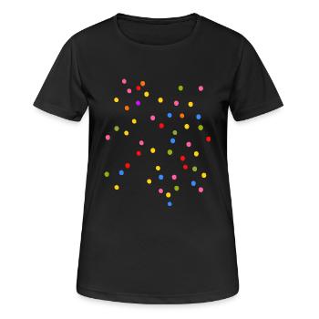 Confetti Carnival Colorful - Women's Breathable T-Shirt - black - Front - AI Model Female 172 light (172cm)