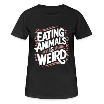 Végétarien Végétalien Végétarien Végétarien - T-shirt respirant Femme - noir - Devant - AI Model Female 172 light (172cm)