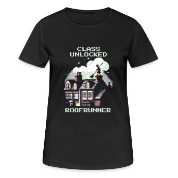 Ramoneur Toit Runner Classe Rétro Pixel Art - T-shirt respirant Femme - noir - Devant - AI Model Female 172 light (172cm)