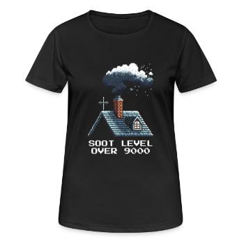 Schornsteinfeger Rußlevel Retro Pixel Art Gaming - Frauen T-Shirt atmungsaktiv - Schwarz - Vorne - AI Model Female 172 light (172cm)