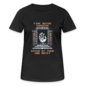 Occupational Therapy Fine Motor Skills Hand Training Retro Pixel - Women's Breathable T-Shirt - black - Front - AI Model Female 172 light (172cm)