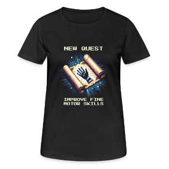 Occupational Therapy Fine Motor Skills Quest Hand Training Retro - Women's Breathable T-Shirt - black - Front - AI Model Female 172 light (172cm)