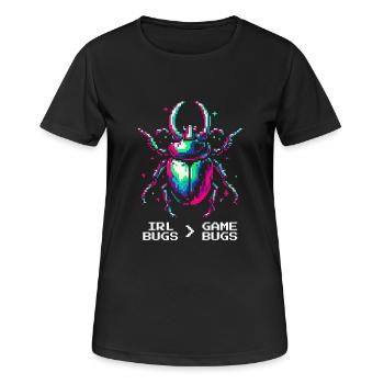 Insects Nature Love Retro Pixel Art Gaming - Women's Breathable T-Shirt - black - Front - AI Model Female 172 light (172cm)