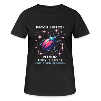 Update Species Entomology Entomology Pixel Gaming Nerd - Women's Breathable T-Shirt - black - Front - AI Model Female 172 light (172cm)
