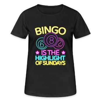 Le jeu de bingo est le point culminant du bingo du dimanche - T-shirt respirant Femme - noir - Devant - AI Model Female 172 light (172cm)