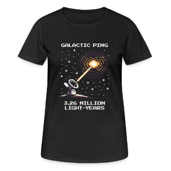Galactic Distance | Light Years Astronomy Stars - Women's Breathable T-Shirt - black - Front - AI Model Female 172 light (172cm)