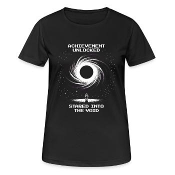 Achievement: A look into space | Astronomy Stars - Women's Breathable T-Shirt - black - Front - AI Model Female 172 light (172cm)