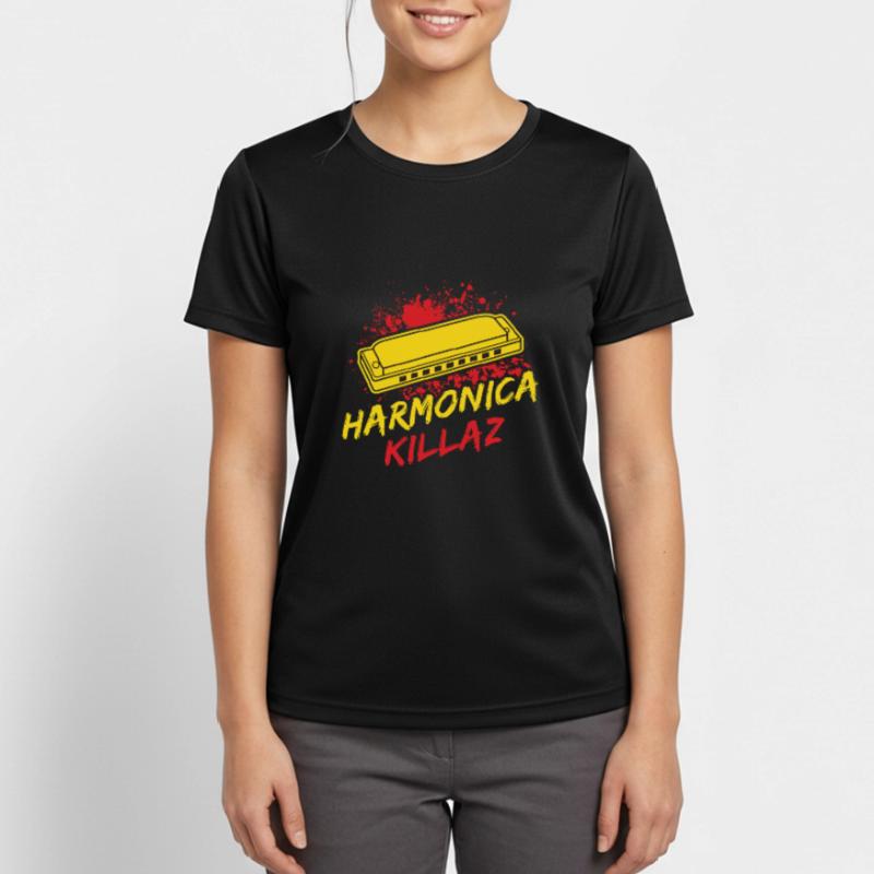 Funny Harmonica Player Killaz Harmonica Women's Breathable T-Shirt