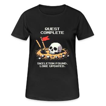 Skeleton found | Archaeology History - Women's Breathable T-Shirt - black - Front - AI Model Female 172 light (172cm)