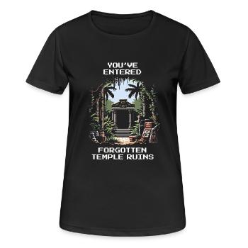 Temple oublié | Archéologie Ruines Fouilles - T-shirt respirant Femme - noir - Devant - AI Model Female 172 light (172cm)