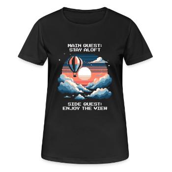 Vol en montgolfière Sky Adventure Aviation Thermiques - T-shirt respirant Femme - noir - Devant - AI Model Female 172 light (172cm)