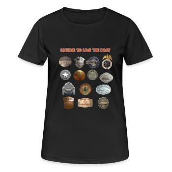 Permis de vivre le passé - T-shirt respirant Femme - noir - Devant - AI Model Female 172 light (172cm)