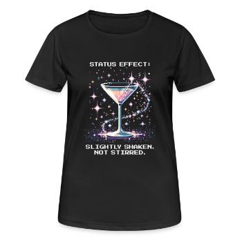 Status: Slightly Shaken | Bond Approved Cocktails - Women's Breathable T-Shirt - black - Front - AI Model Female 172 light (172cm)