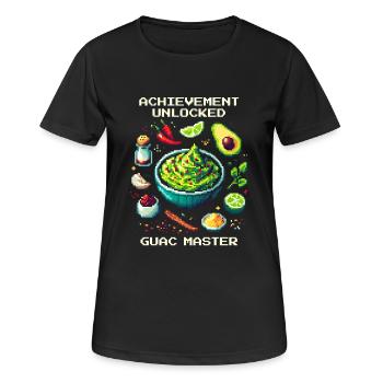 Guac Master Unlocked | Avocado Skill Achievement - Frauen T-Shirt atmungsaktiv - Schwarz - Vorne - AI Model Female 172 light (172cm)