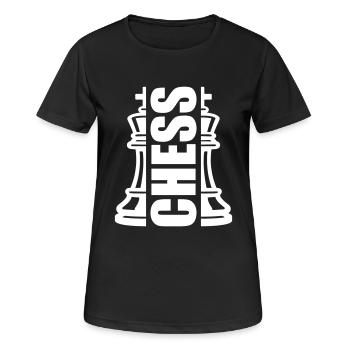 Schach König Verein - Frauen T-Shirt atmungsaktiv - Schwarz - Vorne - AI Model Female 172 light (172cm)