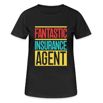 Agent d’assurance Agent fantastique Assurance drôle - T-shirt respirant Femme - noir - Devant - AI Model Female 172 light (172cm)