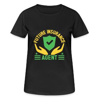 Insurance Agent Future Agent Funny Insurance - Frauen T-Shirt atmungsaktiv - Schwarz - Vorne - AI Model Female 172 light (172cm)