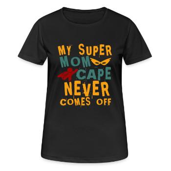 Mutter Supermom Superheldin Muttertag Geschenk - Frauen T-Shirt atmungsaktiv - Schwarz - Vorne - AI Model Female 172 light (172cm)