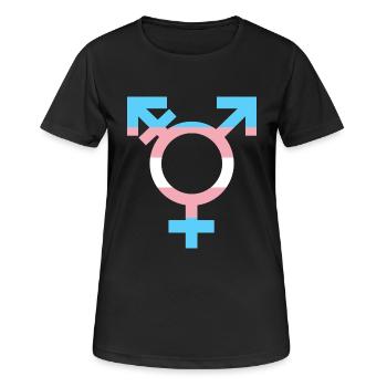 transgender symbol - Women's Breathable T-Shirt - black - Front - AI Model Female 172 light (172cm)