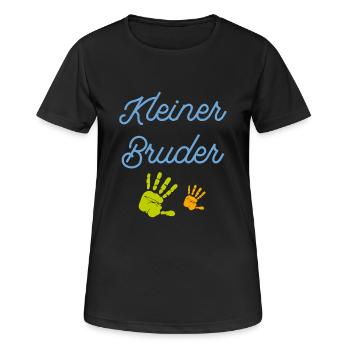Kleiner Bruder T-Shirt - Frauen T-Shirt atmungsaktiv - Schwarz - Vorne - AI Model Female 172 light (172cm)