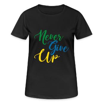Ne jamais abandonner - T-shirt respirant Femme - noir - Devant - AI Model Female 172 light (172cm)