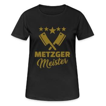 Metzger - Frauen T-Shirt atmungsaktiv - Schwarz - Vorne - AI Model Female 172 light (172cm)