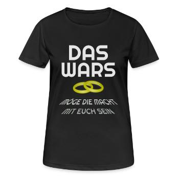 das wars - Frauen T-Shirt atmungsaktiv - Schwarz - Vorne - AI Model Female 172 light (172cm)