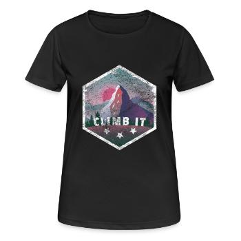 grimper grimpeur cadeau bouldering bouldering - T-shirt respirant Femme - noir - Devant - AI Model Female 172 light (172cm)