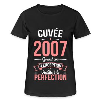 18th Birthday - 2007 - Humor Gift - Women's Breathable T-Shirt - black - Front - AI Model Female 172 light (172cm)