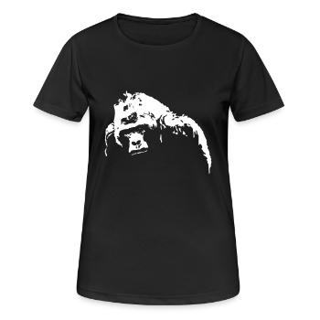 gorilla - T-shirt respirant Femme - noir - Devant - AI Model Female 172 light (172cm)