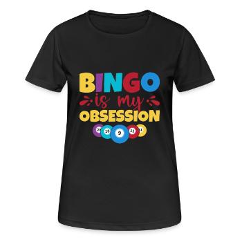 Bingo Game Bingo Is My Obsession Bingo - Women's Breathable T-Shirt - black - Front - AI Model Female 172 light (172cm)