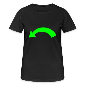 Pfeil - Frauen T-Shirt atmungsaktiv - Schwarz - Vorne - AI Model Female 172 light (172cm)