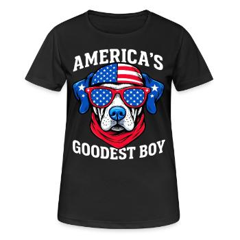 Amerikas Bester Hund - Frauen T-Shirt atmungsaktiv - Schwarz - Vorne - AI Model Female 172 light (172cm)