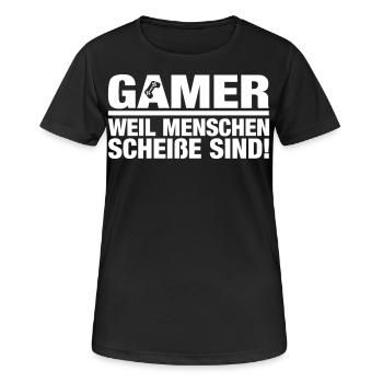 Gamer because people are shit - Women's Breathable T-Shirt - black - Front - AI Model Female 172 light (172cm)