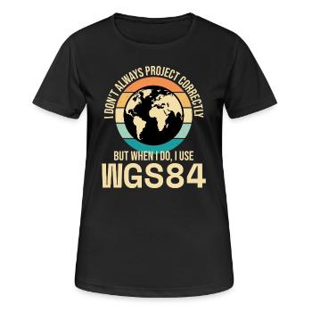 GIS-Kartierung Analyse von Geodaten Kartografie - Frauen T-Shirt atmungsaktiv - Schwarz - Vorne - AI Model Female 172 light (172cm)