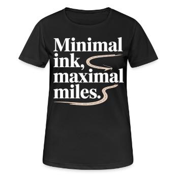 Minimal Ink Maximal Miles GIS Road Map - Women's Breathable T-Shirt - black - Front - AI Model Female 172 light (172cm)