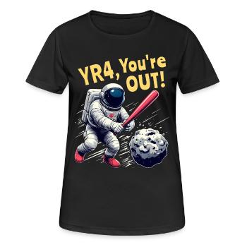 Astéroïde R4 2032 - Défense spatiale - T-shirt respirant Femme - noir - Devant - AI Model Female 172 light (172cm)